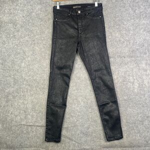 Abercrombie & Fitch signature collection Waxed Skinny High Rise Black 26/29R